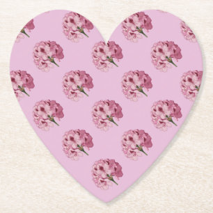 Pink Heart Shaped Rhododendron Coaster