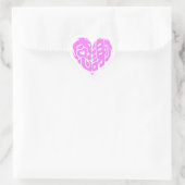 Pink heart shaped thank you so much in kanji heart sticker (Bag)