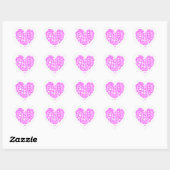 Pink heart shaped thank you so much in kanji heart sticker (Sheet)