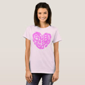 Pink heart shaped thank you so much in kanji T-Shirt (Front Full)