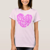 Pink heart shaped thank you so much in kanji T-Shirt (Front)