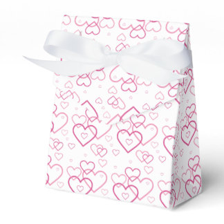 Pink Heart Shapes Pattern - Valentine's Day Favor Box