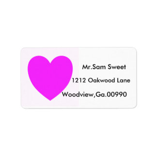 PINK HEART, shipping lables Label
