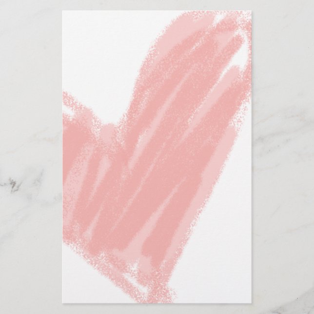 Pink Heart Stationery (Front)