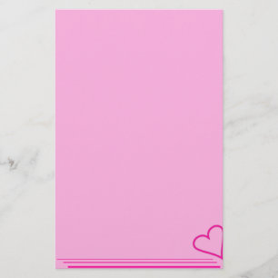 Pink Heart Stationery