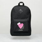 Pink Heart stethoscope medical nurse name Port Authority® Backpack Pink Heart stethoscope medical nurse name Port Authority® Backpack
