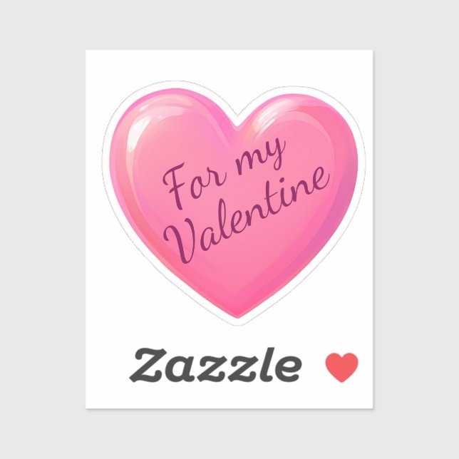 Pink Heart  Sticker (Sheet)