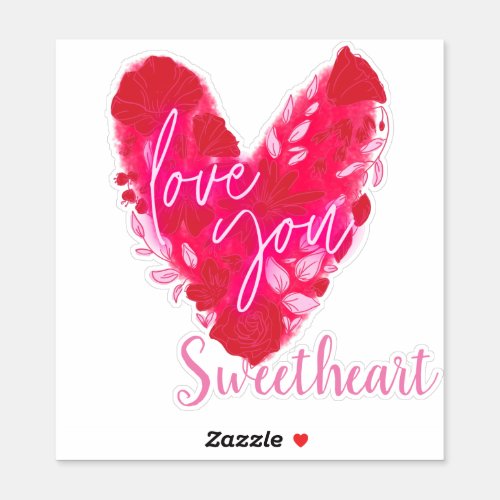 pink heart sticker