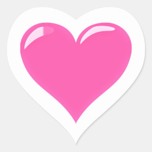 Pink Heart Sticker Your Love Gift