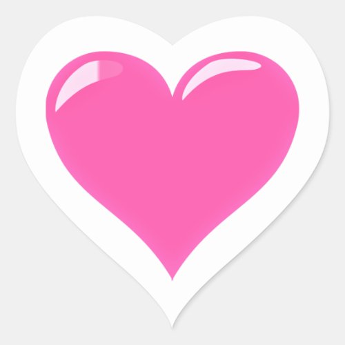 Pink Heart Sticker Your Love Gift