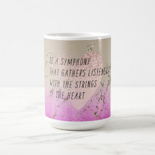 Pink Heart Strings Poem         Coffee Mug