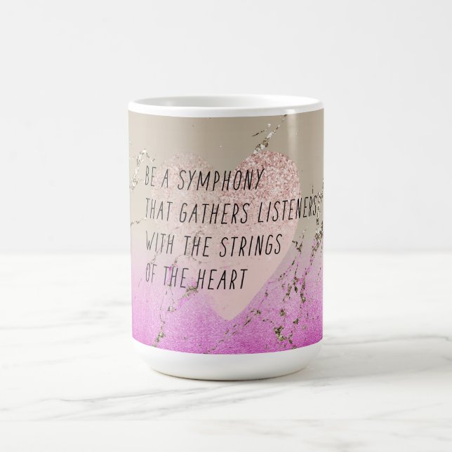 Pink Heart Strings Poem         Coffee Mug (Center)