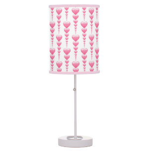Pink Heart Strings Table Lamp