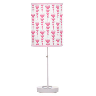Pink Heart Strings Table Lamp