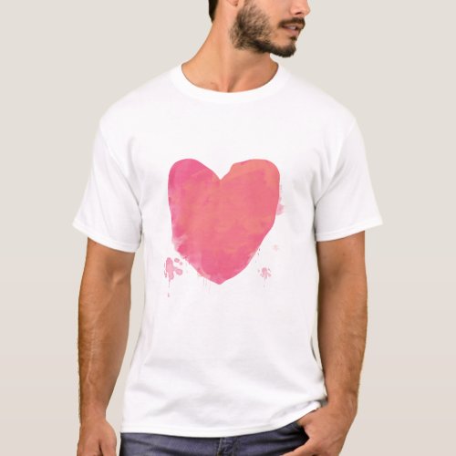 Pink Heart T_Shirt