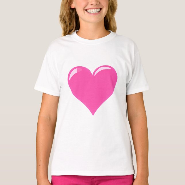 Pink Heart T-Shirt Love (Front)