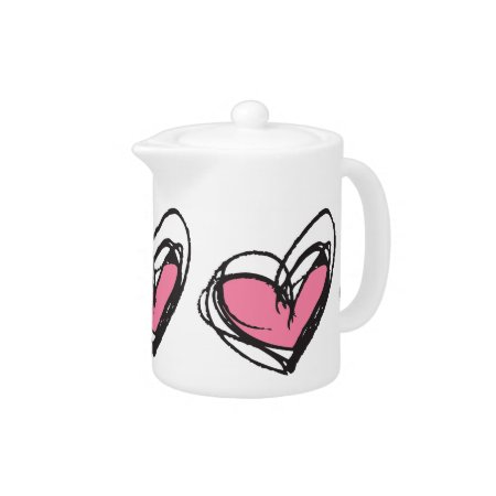 Pink Heart Teapot — Trendy & Elegant