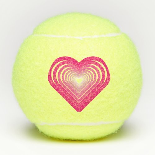 Pink Heart Tennis Balls Gift