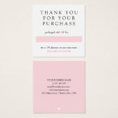 Pink Heart Thank You For Order (Front & Back)