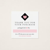 Pink Heart Thank You For Order Your Logo (Front)