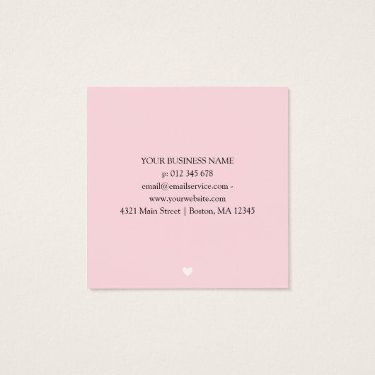 Pink Heart Thank You For Order Your Logo (Back)