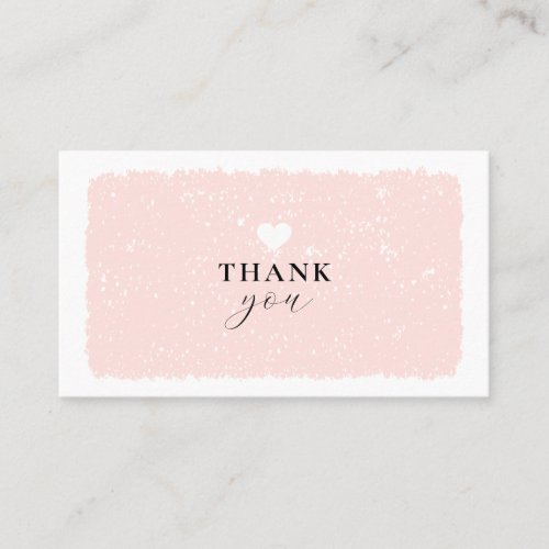 Pink Heart Thank You For Your Purchase Business Card