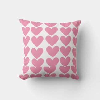 Pink heart Throw Pillow