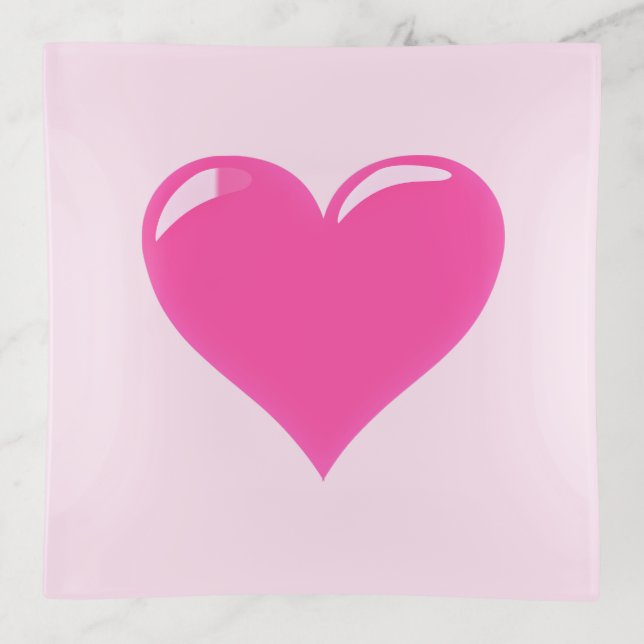Pink Heart Trinket Tray (Front)
