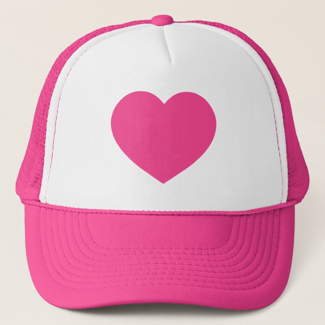 Pink Heart Trucker Hat (Front)