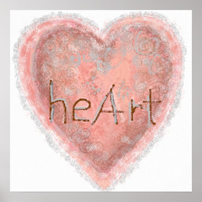 Pink Heart Valentine Poster (Front)