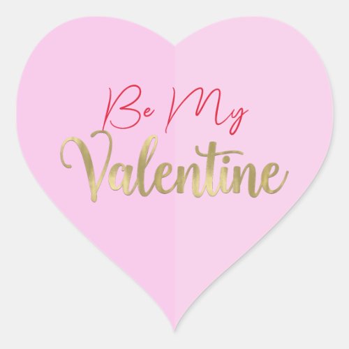 Pink Heart Valentines Party Heart Sticker