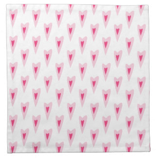 Pink Heart Valentines Water Bottle Cloth Napkin