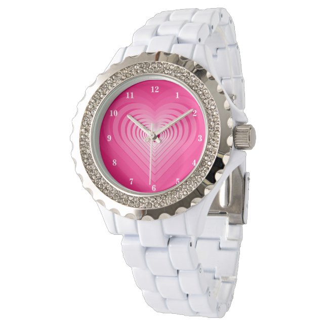 Pink Heart Watch (Angled)