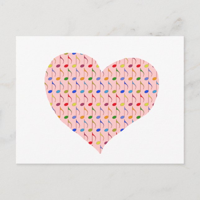 pink heart with musical notes (Front)