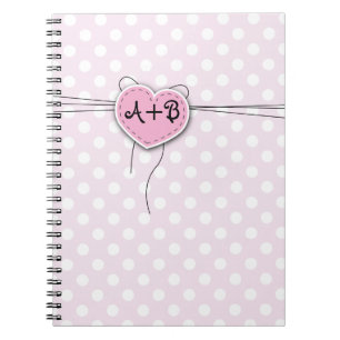 Pink Heart with Polka Dots Notebook