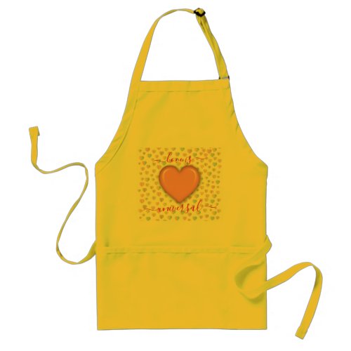 Pink heart with speckels pattern adult apron