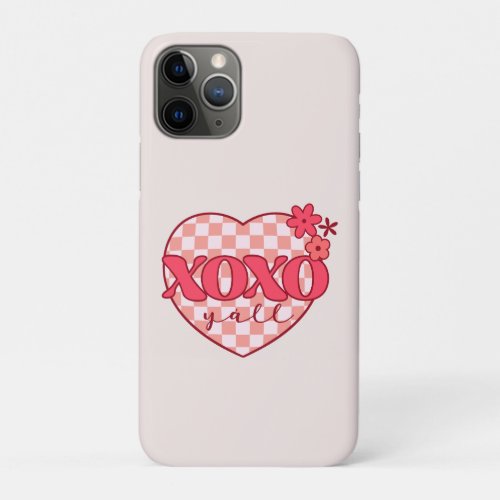 Pink Heart Xoxo Hugs and Kisses iPhone 11 Pro Case