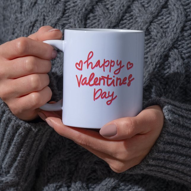 Pink Heart XOXO Valentine Friendship Mug (Happy Valentine's Day Red Heart XOXO Mug
)
