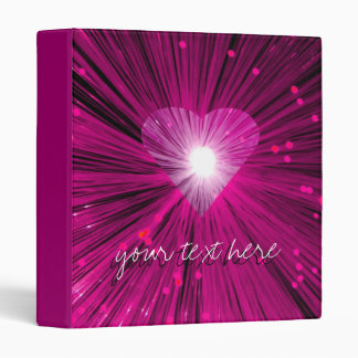 Pink Heart 'Your Text' Binder