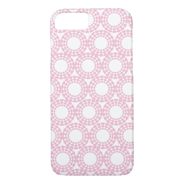 Pink hearts and circles Case-Mate iPhone case (Back)