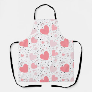 Pink hearts and piggy apron