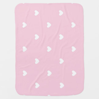 Pink Hearts Baby Blanket