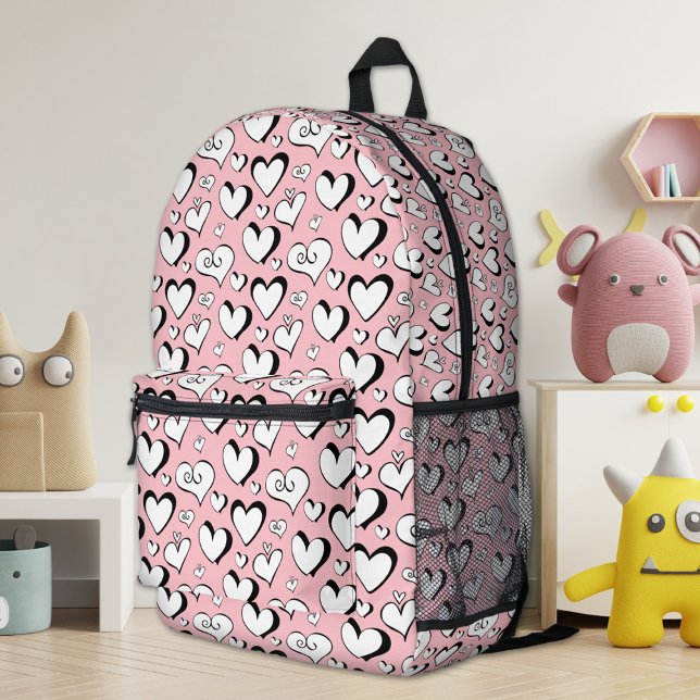 Pink Hearts Backpack (Creator Uploaded)
