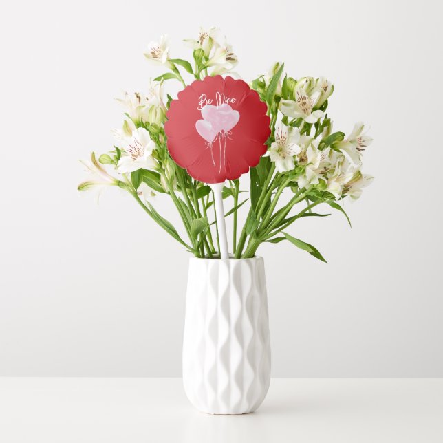 Pink Hearts Balloon (Vase)