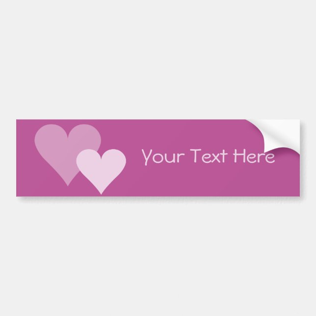 Pink Hearts bumpersticker, customize Bumper Sticker (Front)