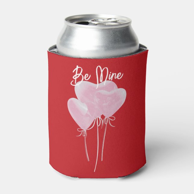 Pink Hearts Can Cooler (Can Front)