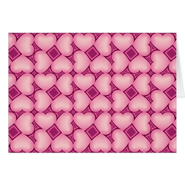 Pink Hearts Cards (Front Horizontal)