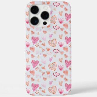 Pink Hearts iPhone 16 Pro Max Case