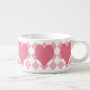 Pink Hearts Chili Bowl