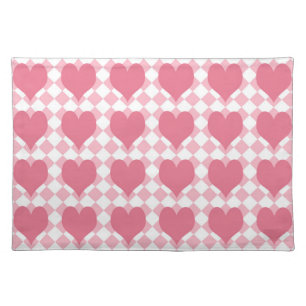 Pink Hearts Cloth Placemat